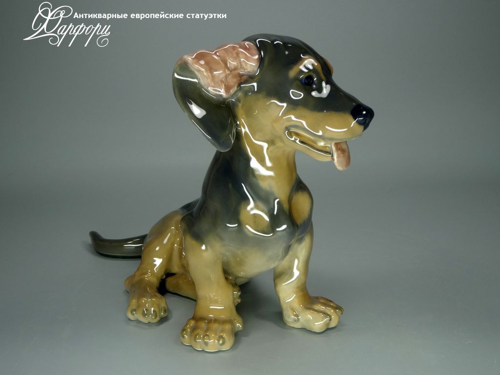 Купить фарфоровые статуэтки B&G Copenhagen, Щенок таксы, Дания